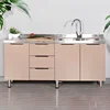 Solid Wood Kitchen Cabinets Home Kitchen Furniture  Stove Cabinets Stainless Steel Sink Cabinets Overall Kitchen Cabinets z 1