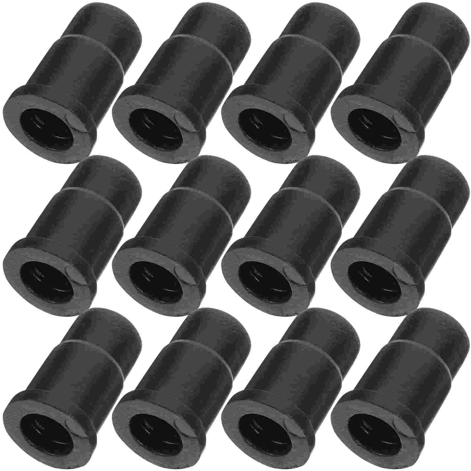 40 Pcs Caster Rubber Cap Stem Mounting for Chair Leg Hub Sleeve Inserts Socket Sleeves Abs Furniture Replacement