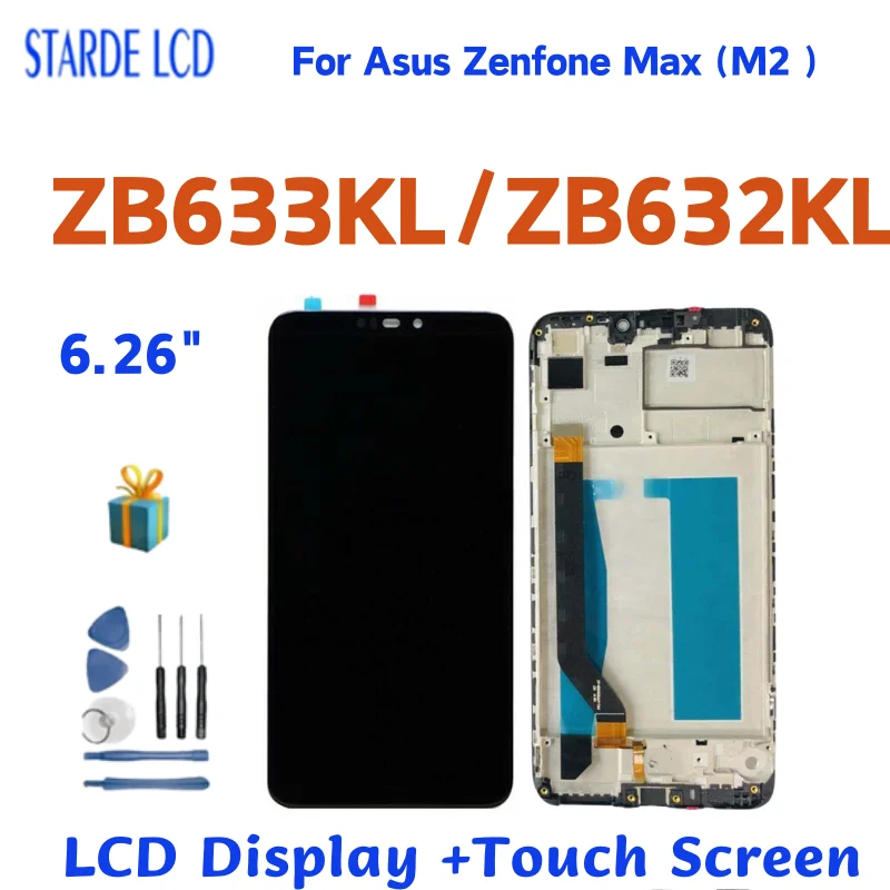 

6.26 inch Original For Asus Zenfone Max M2 ZB633KL LCD Display Touch Screen Digitizer Assembly For Zenfone Max M2 ZB632KL Screen