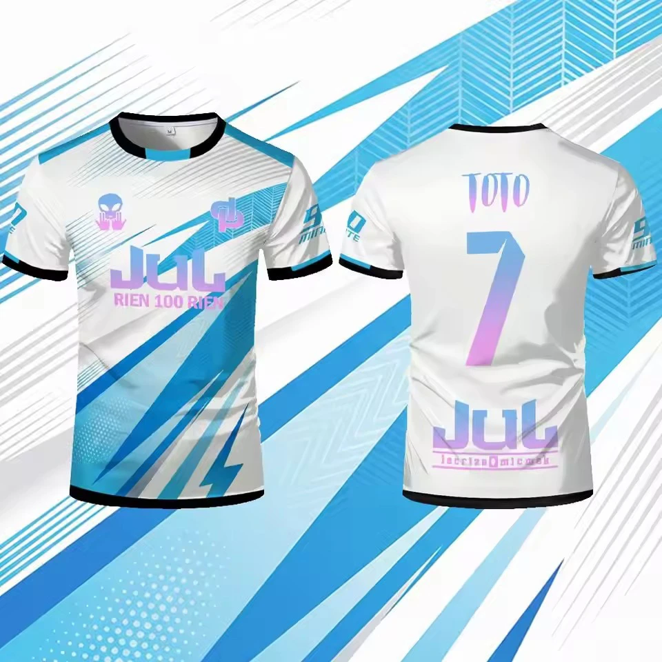 Jul Toto Ninetta 2026 Rien 100 Rien 축구 유니폼 여름 야외 통기성 훈련 티셔츠 남성 여성용 유니섹스 크루 넥 티셔츠
