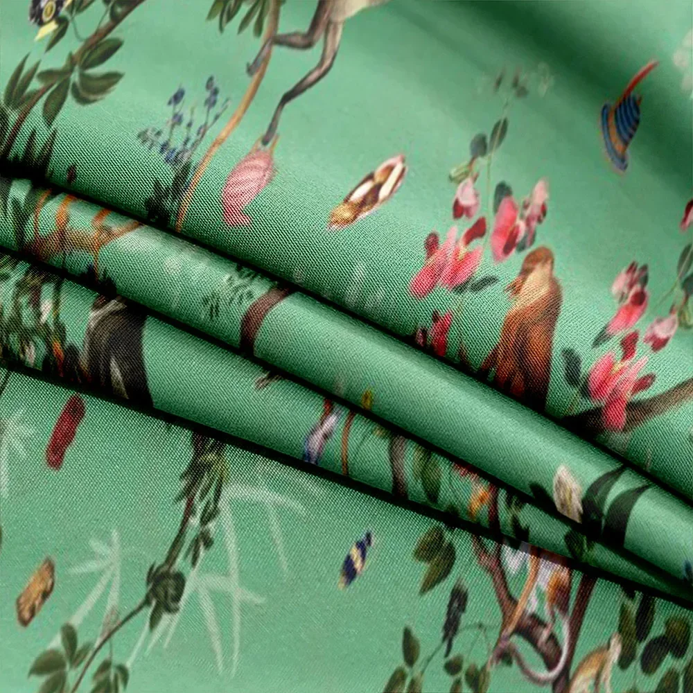 Green Safari Monkeys Duvet Cover Set King Queen Double Full Twin Single Size Bed Linen Set