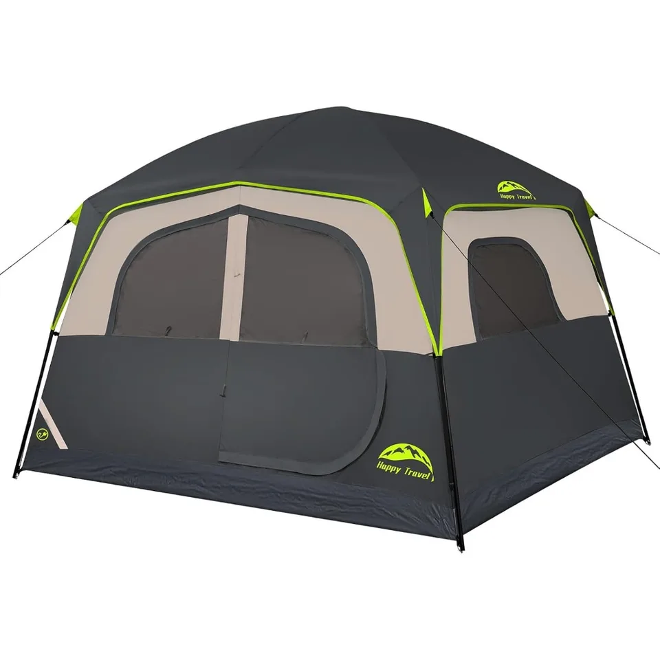 Spacious Waterproof 6 Person Camping Tent with Rainfly