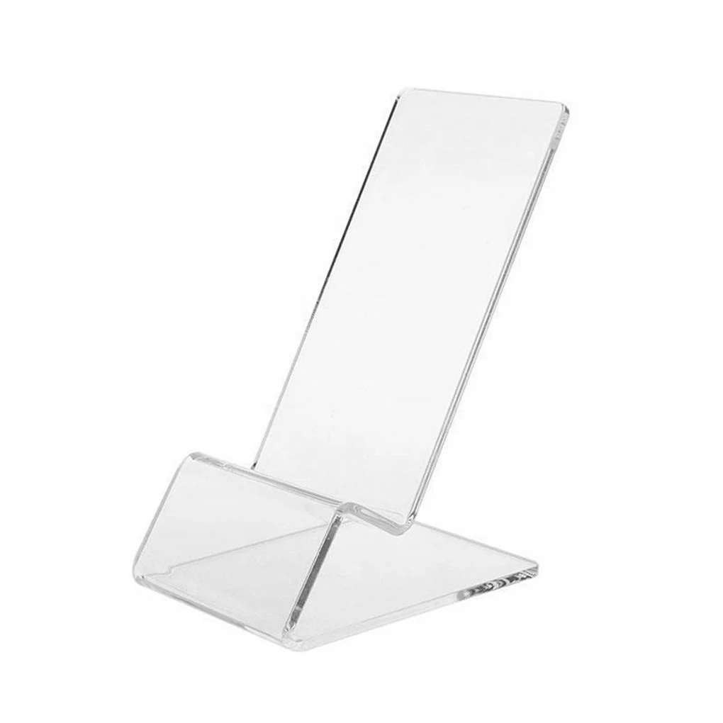 5/10/20PCS Acryl Handy Tabletop Rack Transparent Telefon Halterung Mini Tragbare Display-ständer Rack Stehen für Telefon – Detail 4