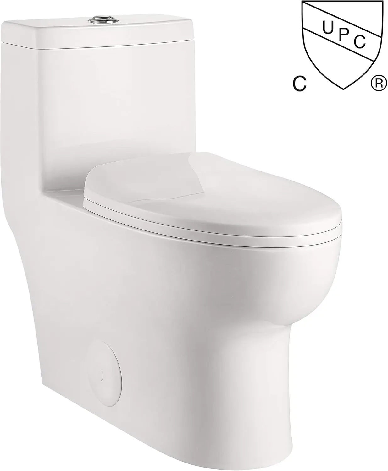 Elongated One Piece Toilet Dual Flush Toilet Comfortable Seat Height Powerful Quiet Modern Standard Toilet