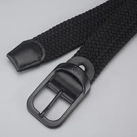 Men's Belt Casual Woven Elastic Belt Outdoor Sports Women's Belt Climbing Work Belt Jeans Suit Pants Men's And Women's Universal - Image 4