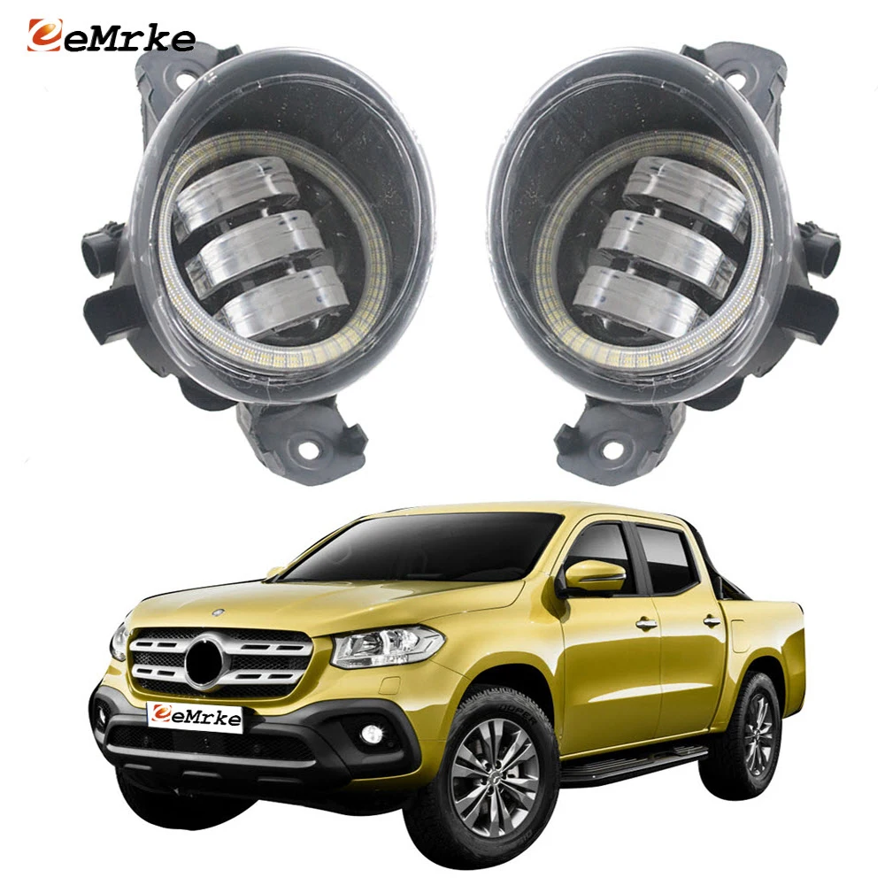 Eemrke Led Fendinebbia Assemblaggio Auto Ptf Per Mercedes-Benz Classe X X-Klasse W470 2017-2020 Angel Eye Drl Luce Di Marcia Diurna
