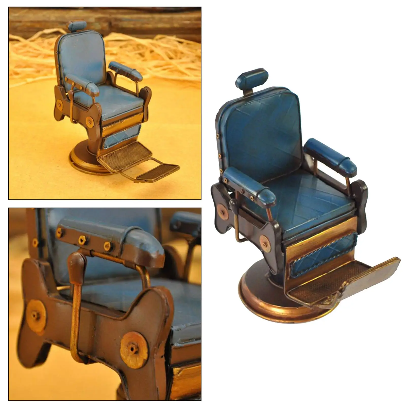 Creative Iron Barbershop Model home and desk Ornaments Housewarming Gift