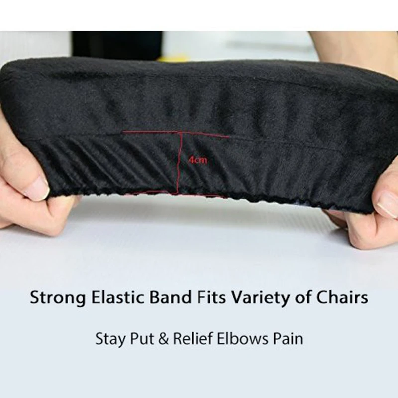 AA20-2 Pieces Set Ergonomic Memory Foam Chair Armrest Pad, Rest Comfy Rest Office Chair Rest Arm Rest Cover For Elbows And Forea