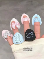 Everbab 6PCS Bow Series Mini Thumb Powder Puff Set Little Finger Air Cushion Puff Concealer Blush Cute Makeup Tool 1