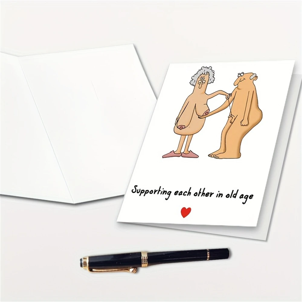 1pc Wedding Anniversary Cards For Couple Funny 40th 50th 60th Anniversary Card For Husband Wife Parents Naughty Valentines Day