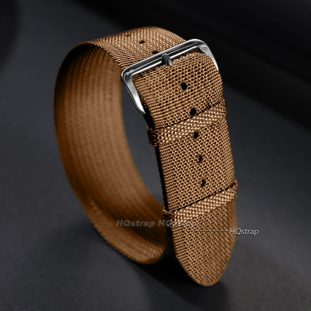 Nylon Canvas Ribbed Watch Band - Soft, Breathable Sport Strap