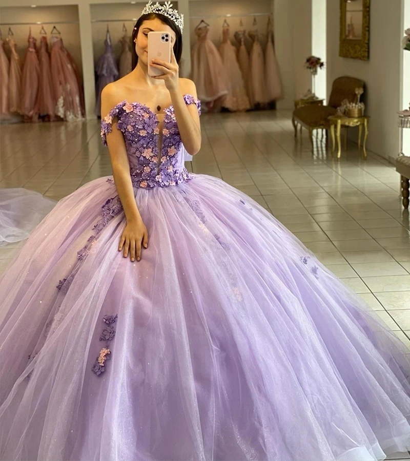 

ANGELSBRIDEP пурпурное бальное платье, платья для Quinceanera, милое платье с аппликацией из бисера и кристаллов, Тюлевое милое платье для девушек 16 дюймов