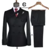 Cenne Des Graoom 2024 New Elegant Man Suits Double Breasted Hand Sewn Buttons 2 Pieces Set High Quality Slim Fit Wedding Party 1