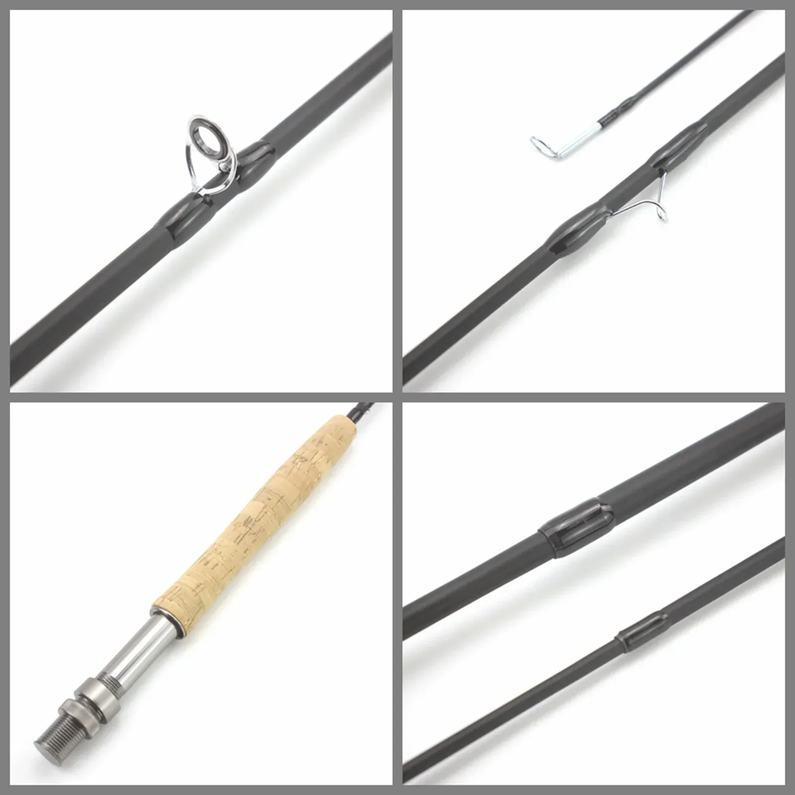 1.98M-2.7M Telescopic Carbon 4 Sections Fly Fishing Rod Fast Action Fly Rods for Trout Salmon Fishing Portable Sea Pole