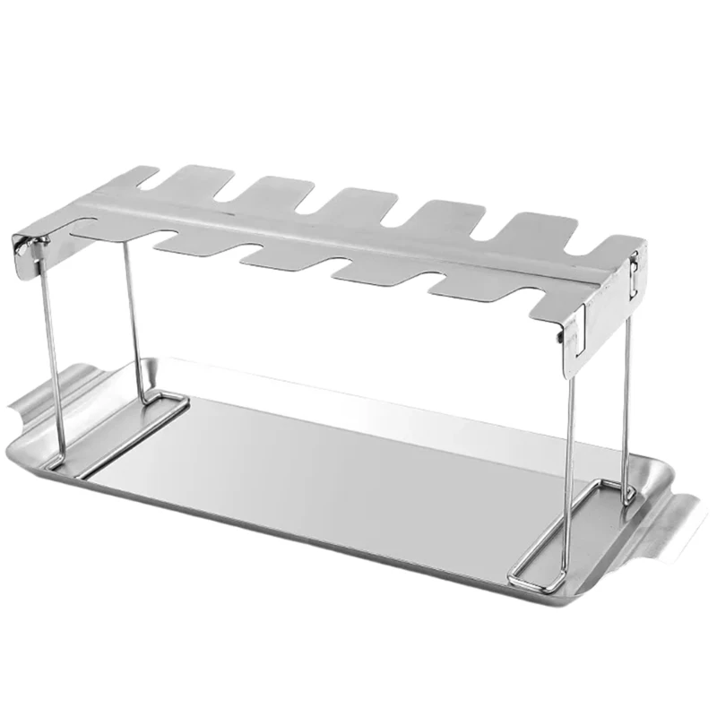 

Lightweight BBQ Chicken Rack Foldable Grilling Rack Chicken Leg Rack Chicken Drumstick Holder Grilling Tool for Grilling