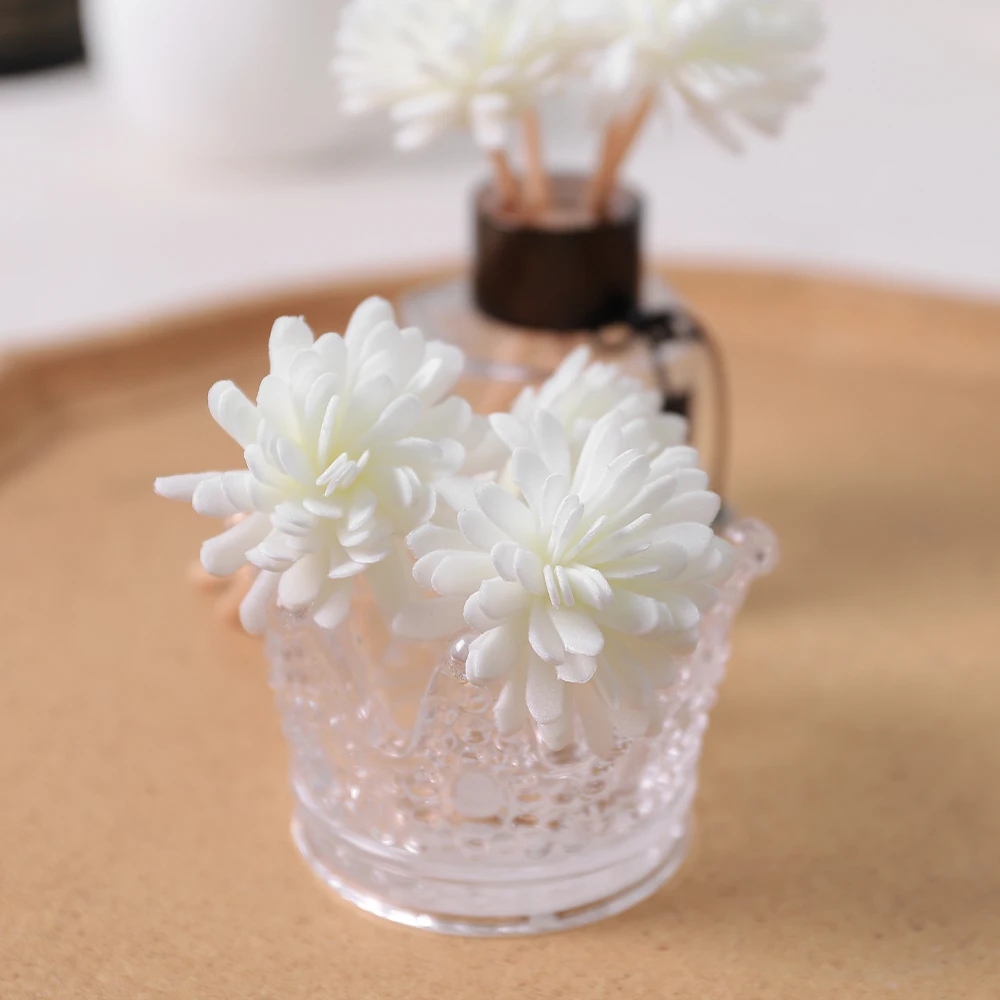 11,5/50pcs weiße künstliche Blumen cm gefälschte Blumen Hochzeits dekoration Garten Home Room Dekor DIY Geschenke Sammelalbum Zubehör – Detail 6