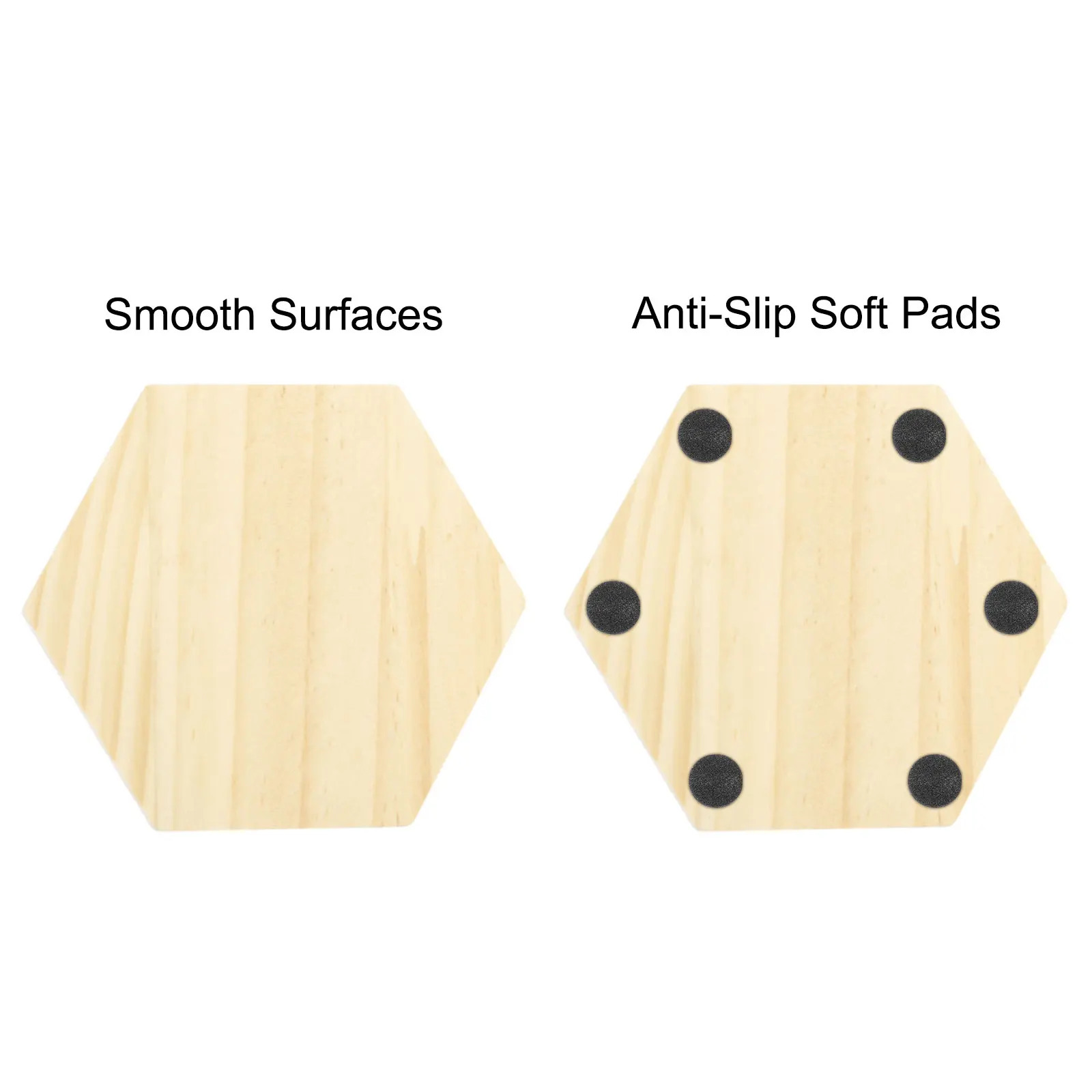 Hexagon Wood Chips Set 3