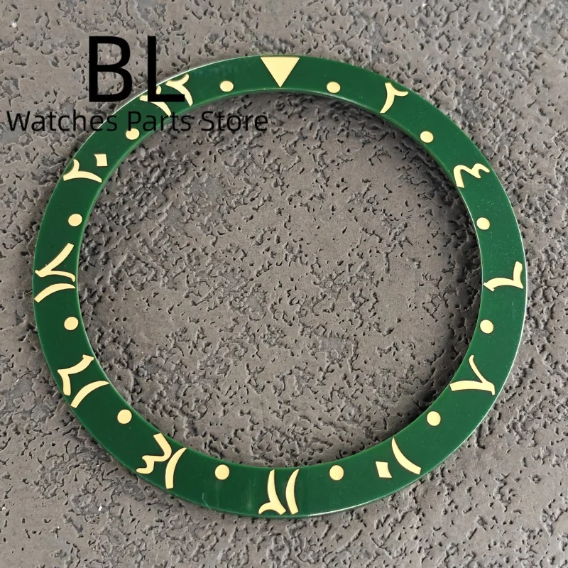 Inserti Lunetta In Ceramica 38mm Per Orologi SUB 40mm - Tandorio Nero/blu/verde Luminoso