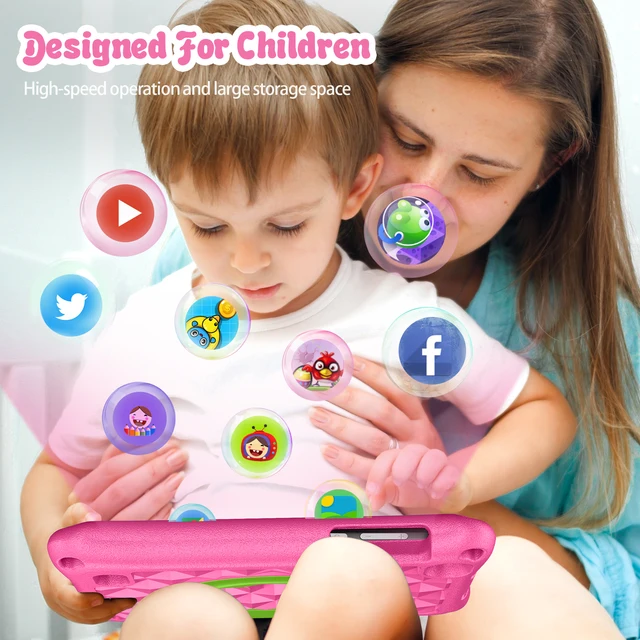 Tablet per bambini Tablet da 7 pollici per bambini piccoli, sistema operativo Android con 2 GB di RAM e 32 GB di archiviazione, con WiFi, doppia fotocamera, modalità di sicurezza per bambini 5