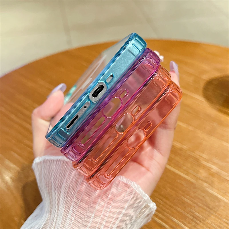 Shockproof Gradient Clear Magnetic Case with Magsafe Compatibility