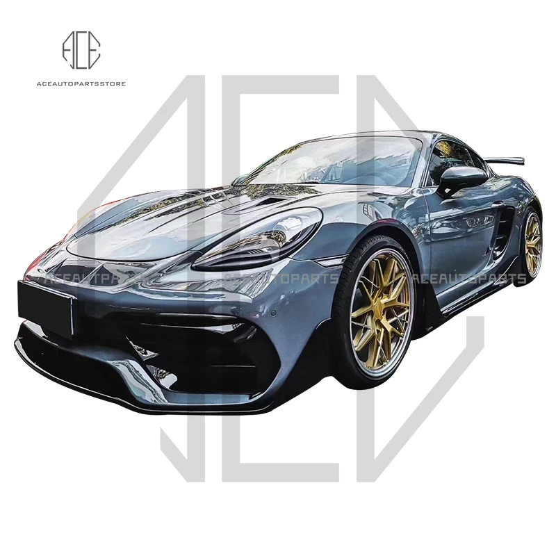 

Для Porsche 718 Cayman-Boxster комплект из углеродного волокна и стекловолокна PD Style передний бампер