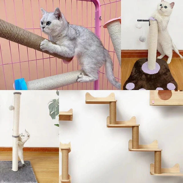 Cat scratching posts Replacement Extension Post Supplies Replaceable Scratch Post Refill pole for Small Animals Indoor playing 6