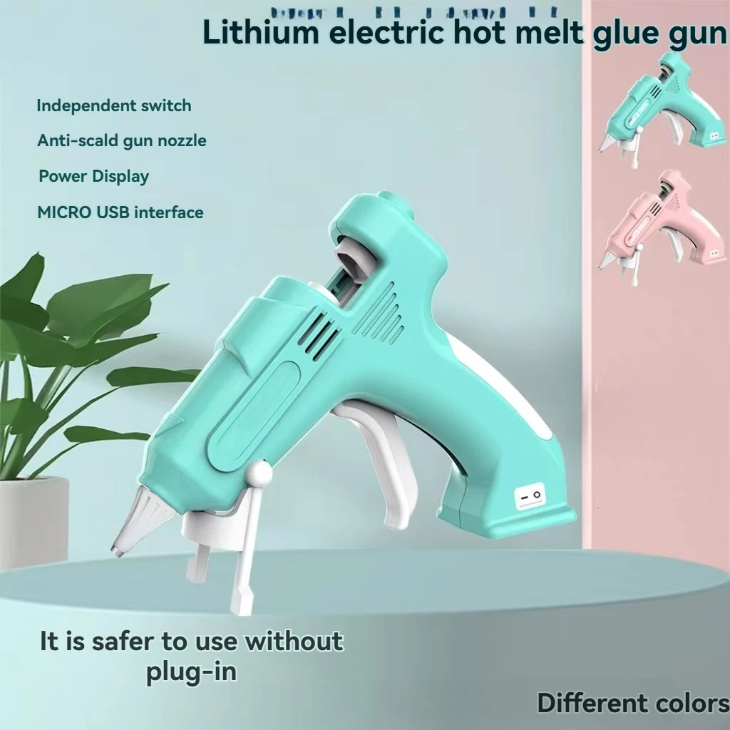 Cordless Hot Melt Glue Gun Child Hand Crafts Home DIY Repair Use 7mm Glue Stick Wireless Glue Gun 4