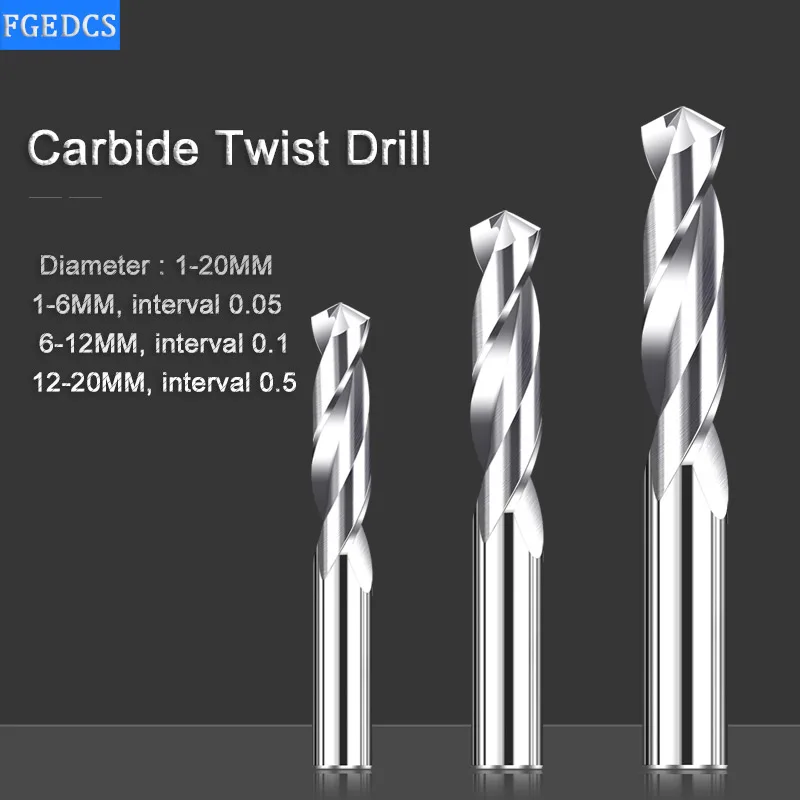 Solid Carbide Twist Drill Bits CNC Tungsten Drill Bit 1-20mm Metal Working Bit For Stainless Steel Milling Cutter Tools HRC58 hrc58° tct center drill bits nano coating metal processing metal carbide cnc tools sharpener 1 1 5 2 2 5 3 3 5 4 5mm