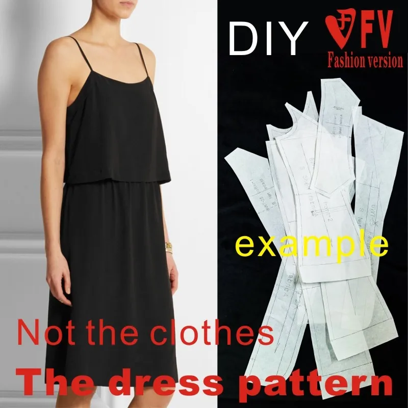 Dresses Sewing Pattern Template Cutting drawing Clothing DIY ((Not selling clothes)) BLQ-216
