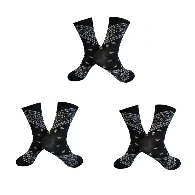 Men's Sports Street Style Hip Hop Crew Socks - 3 Pairs