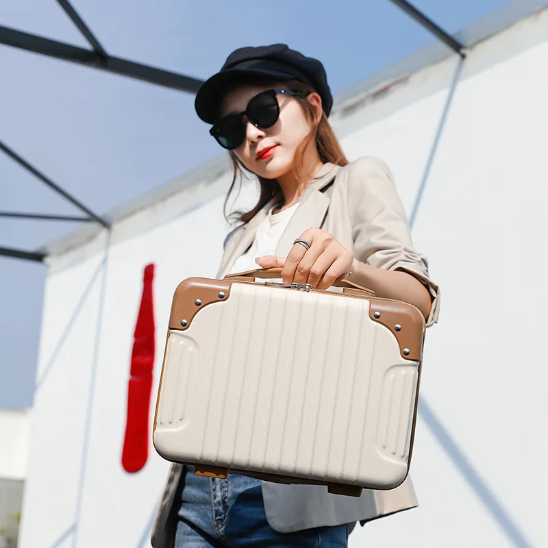 

Retro small hand-made makeup bag 14 inch storage box large capacity travel storage bag mini one piece dropshipping