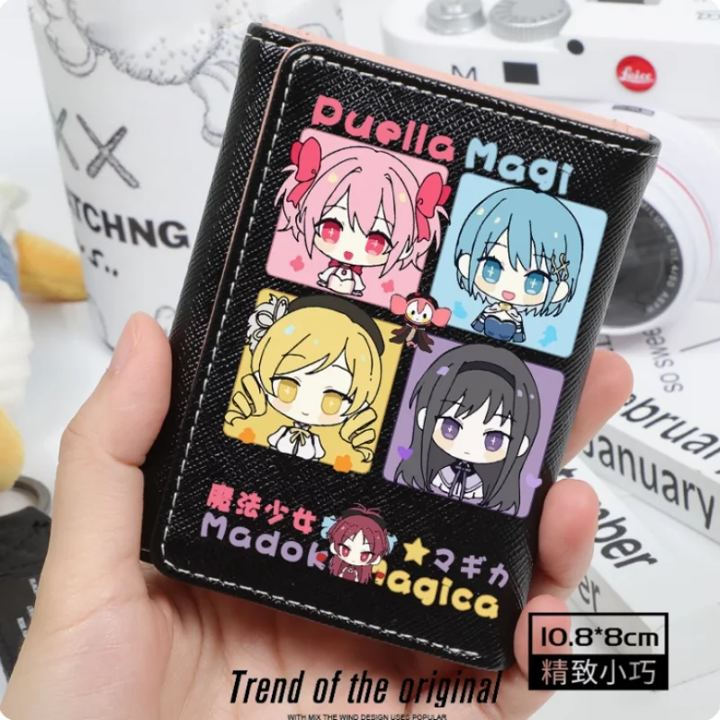 Anime Puella Magi Madoka Magica Akemi Homura Wallet Women's Fold Bag Multi Card Large Capacity Fashion Wallet Gift