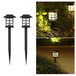 Solar Pathway Light Outdoor - Waterproof Landscape Lighting for Garden, Yard, Patio, and Decor (2 Pack) (Warm Light)