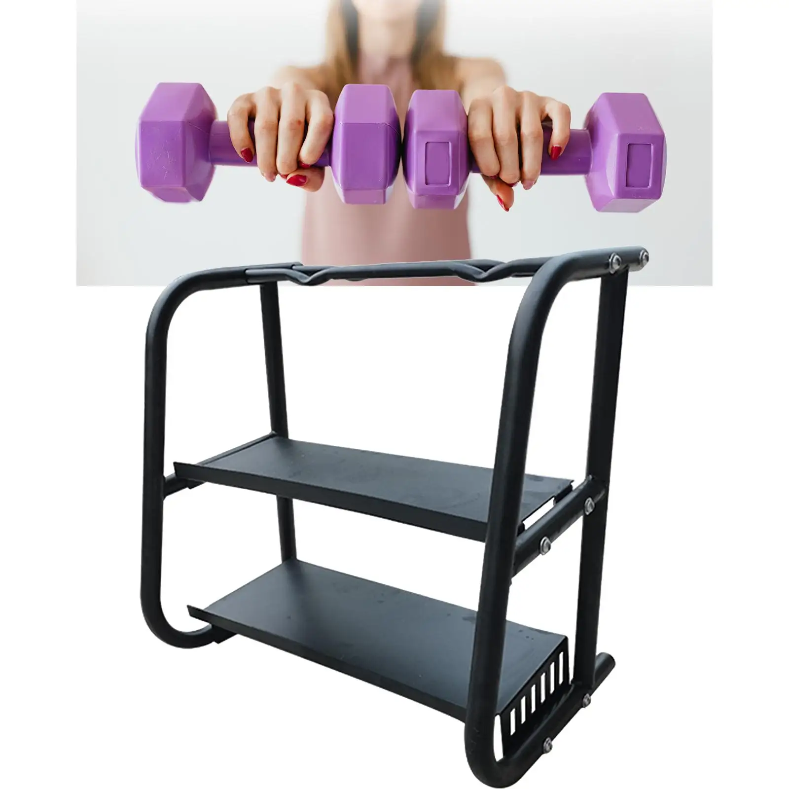 

3 Tier Dumbbell Rack Stand Multifunctional Weight Storage Rack for Home Gym
