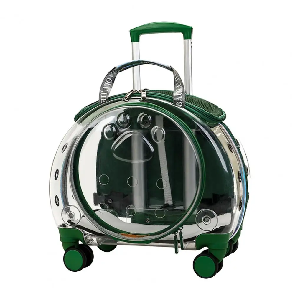 Portable Cat Bag Pet Trolley Bag Pet Flight Case with Trolley Wheel Cat Dogs Carriers Bags for Outdoor Travel Camping