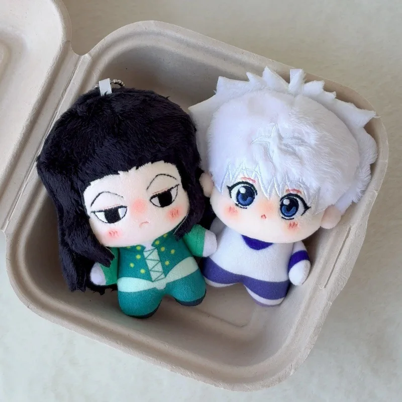 10cm HUNTER×HUNTER 플러시 인형 펜던트 히소카 일루미 조르딕 크롤로 루시퍼 애니메이션 팬들을 위한 인형 장난감