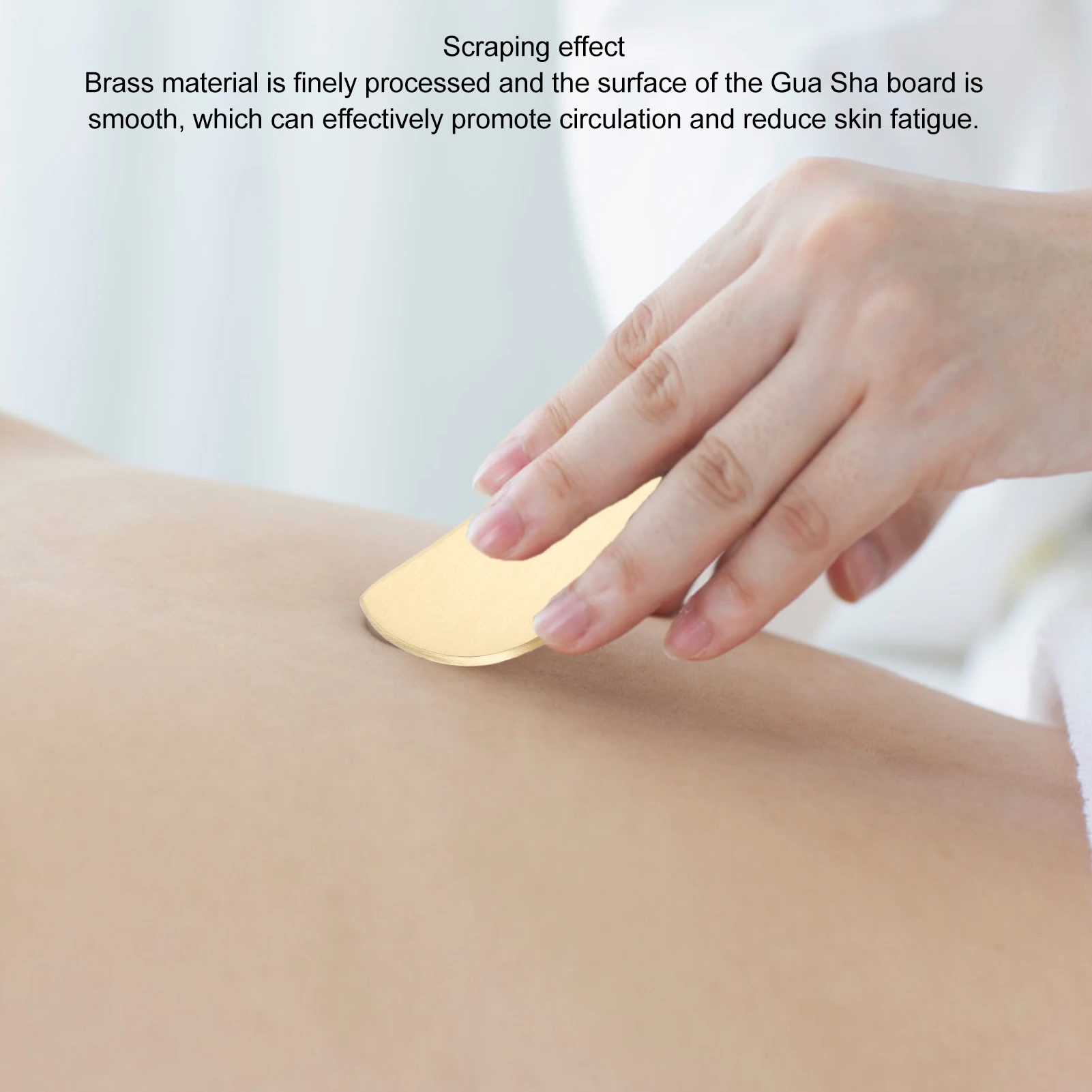 Brass Gua Sha Facial Tool Scraping Board Gua Sha Scraping Massage Tool for Face Shoulder Neck Brass Facial Instrument
