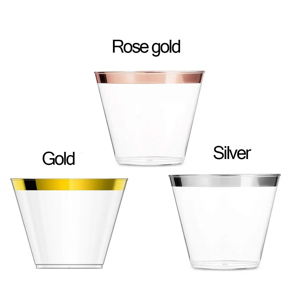 Home Decor Birthday Party Wedding Supplies 10/20/30pcs Transparent Tableware Plastic Cups Disposable