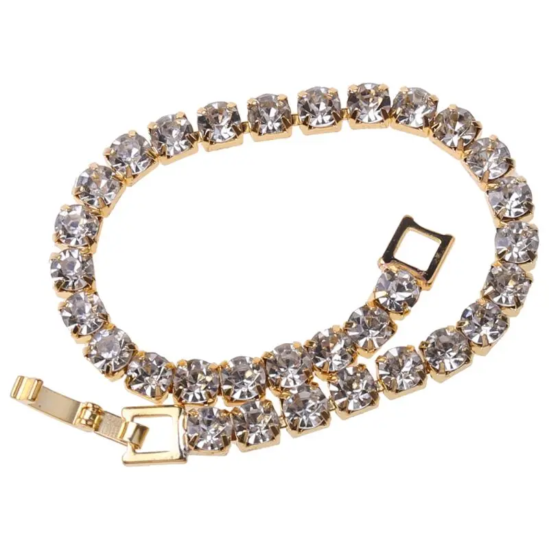 Stylish Silver Gold for Rhinestone Tennis Chain for Daily Wear Festival Special