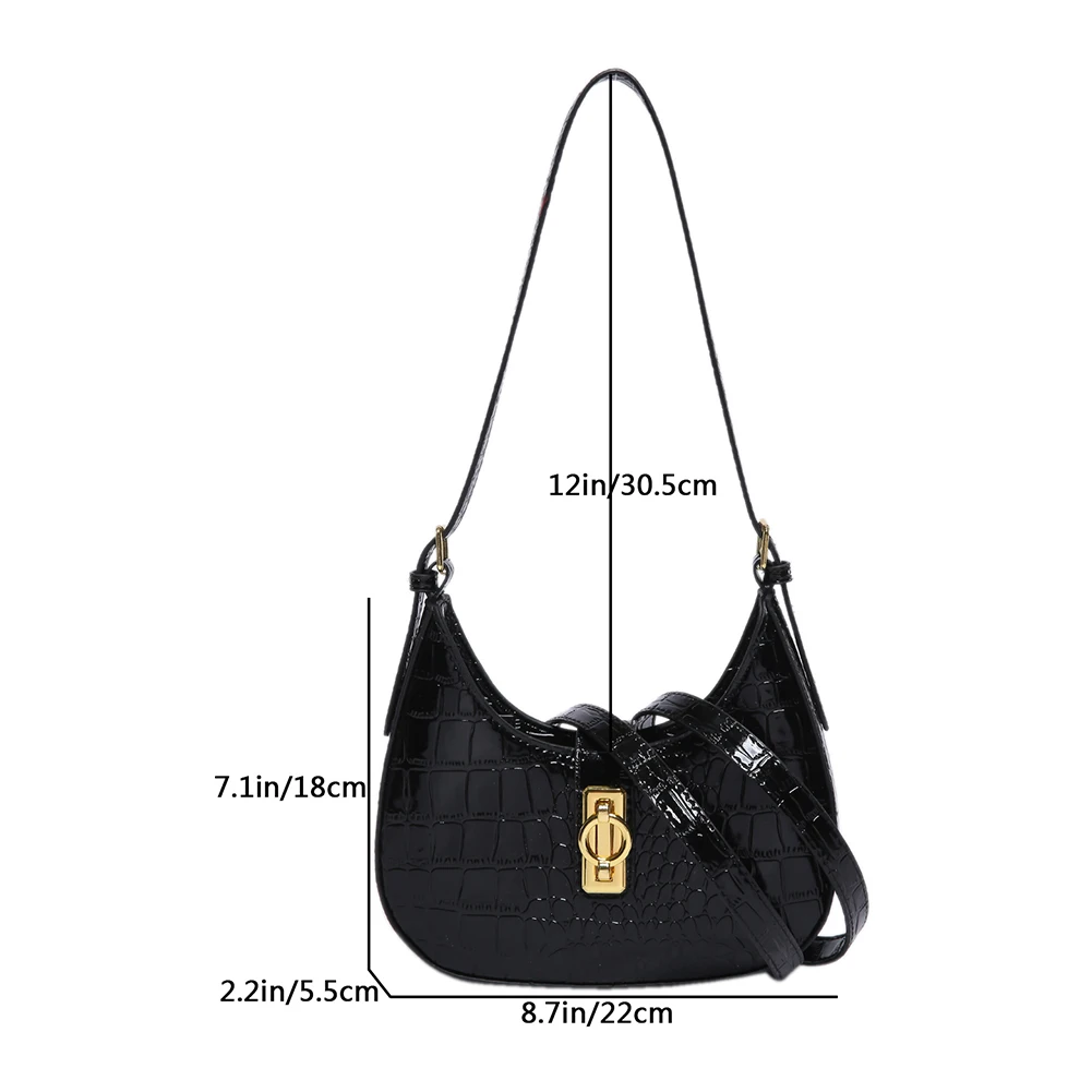 PU Leather Crossbody Bag for Women with Adjustable Strap