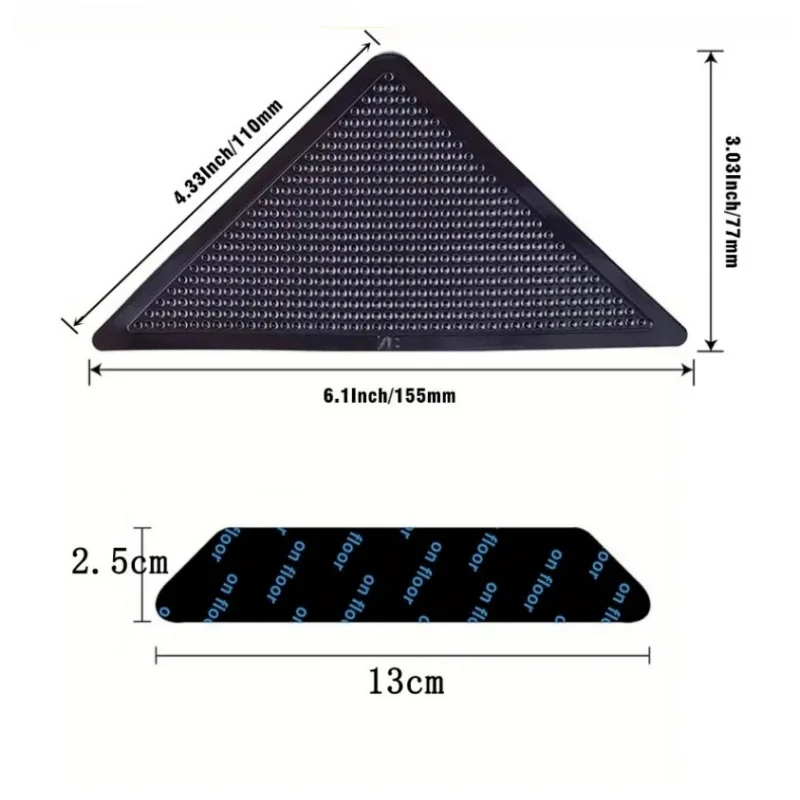 16pcs Carpet Non-slip Sticker Reusable Washable Anti-slip Mat Anti Curling Rug Pads Floor Carpet Corner Clip Fixed Grippers Tape carpet anti slip stickers anti slip stickers carpet anti slip sticker rug gripper carpet anti slip pad anti slip pad anti slip mat