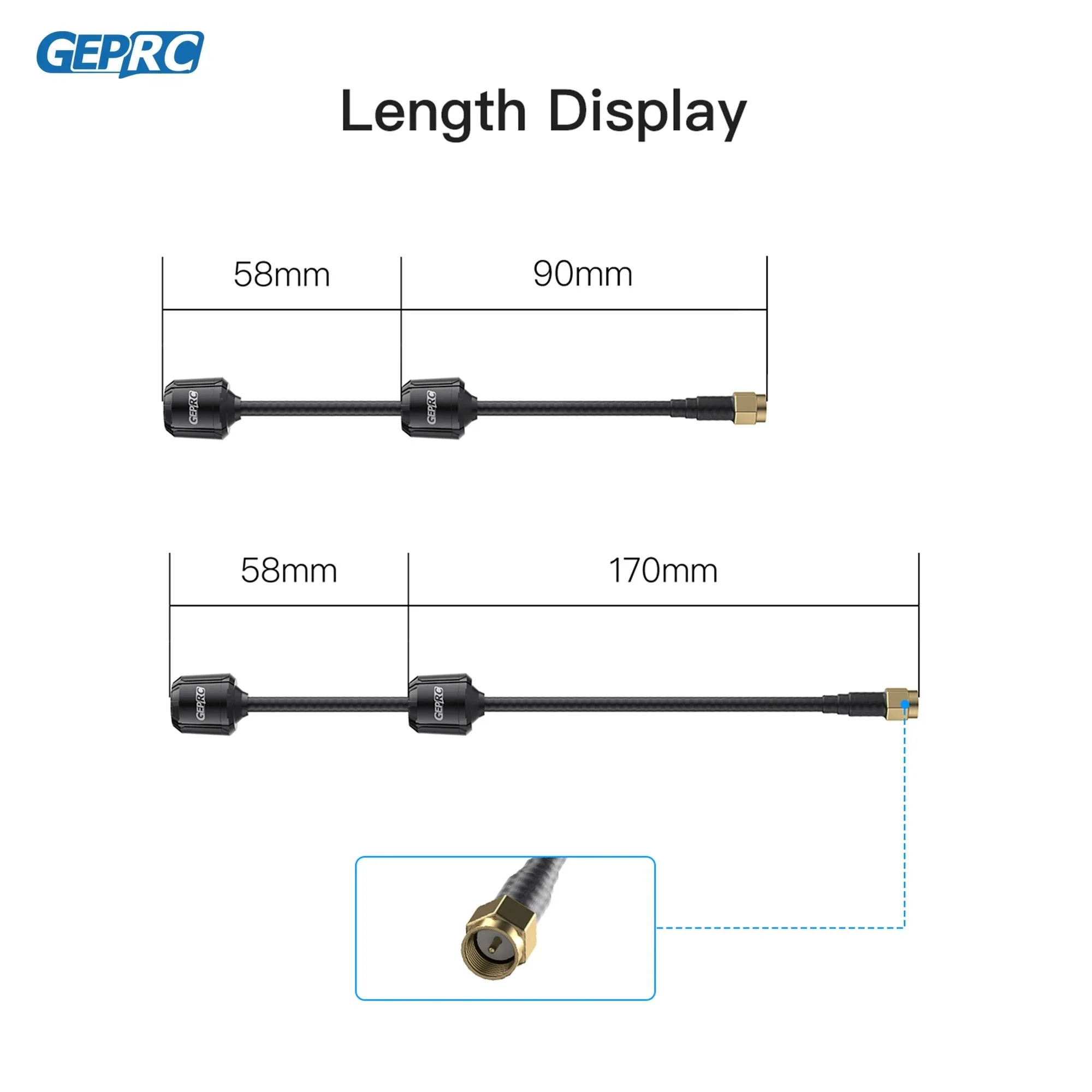 Antenne GEPRC Momoda2 5.8G DUAL LHCP/RHCP 90mm/170mm