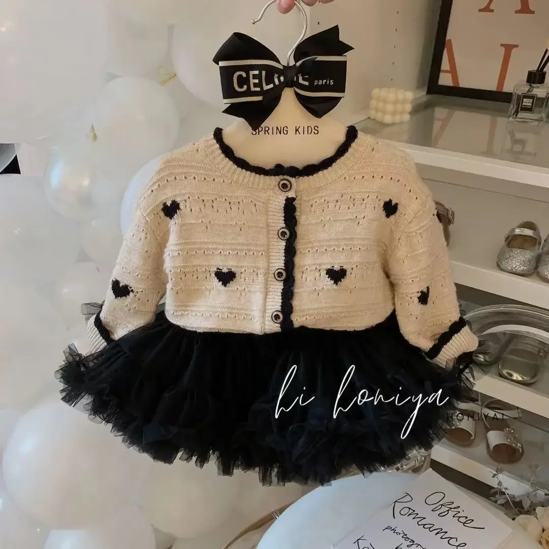 아동용 니트 가디건, 용수철, 가을, 2023, 세련된 스웨터, 재킷 상의, 얇은 겉옷