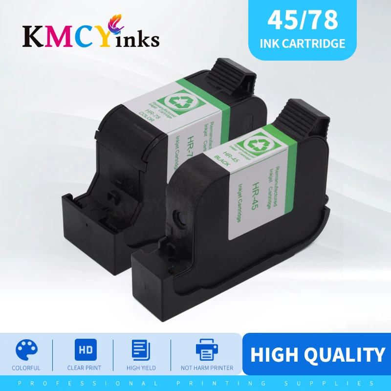 

KMCYinks Compatible hp 45 78 Refilled ink cartridges for HP45 for hp78 Deskjet 1180C 1280 930 930CM 932C 933C 934C Printer