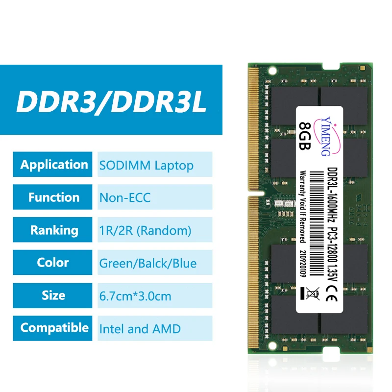 DDR3 DDR3L 4GB 8GB 노트북 메모리 램 PC3 8500 10600 12800 1066 1333 204핀 1066 1333 1600 1866Mhz Sodimm 노트북 메모리 램