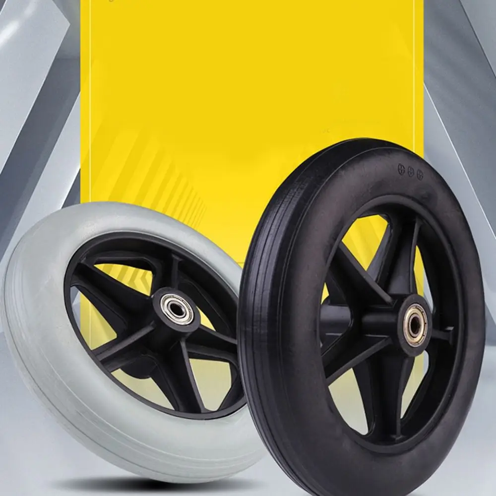 Rubber Wheels Anti Slip 6 Inch Solid Tire Shopping Cart Wheelchair Caster Travelling Trolley