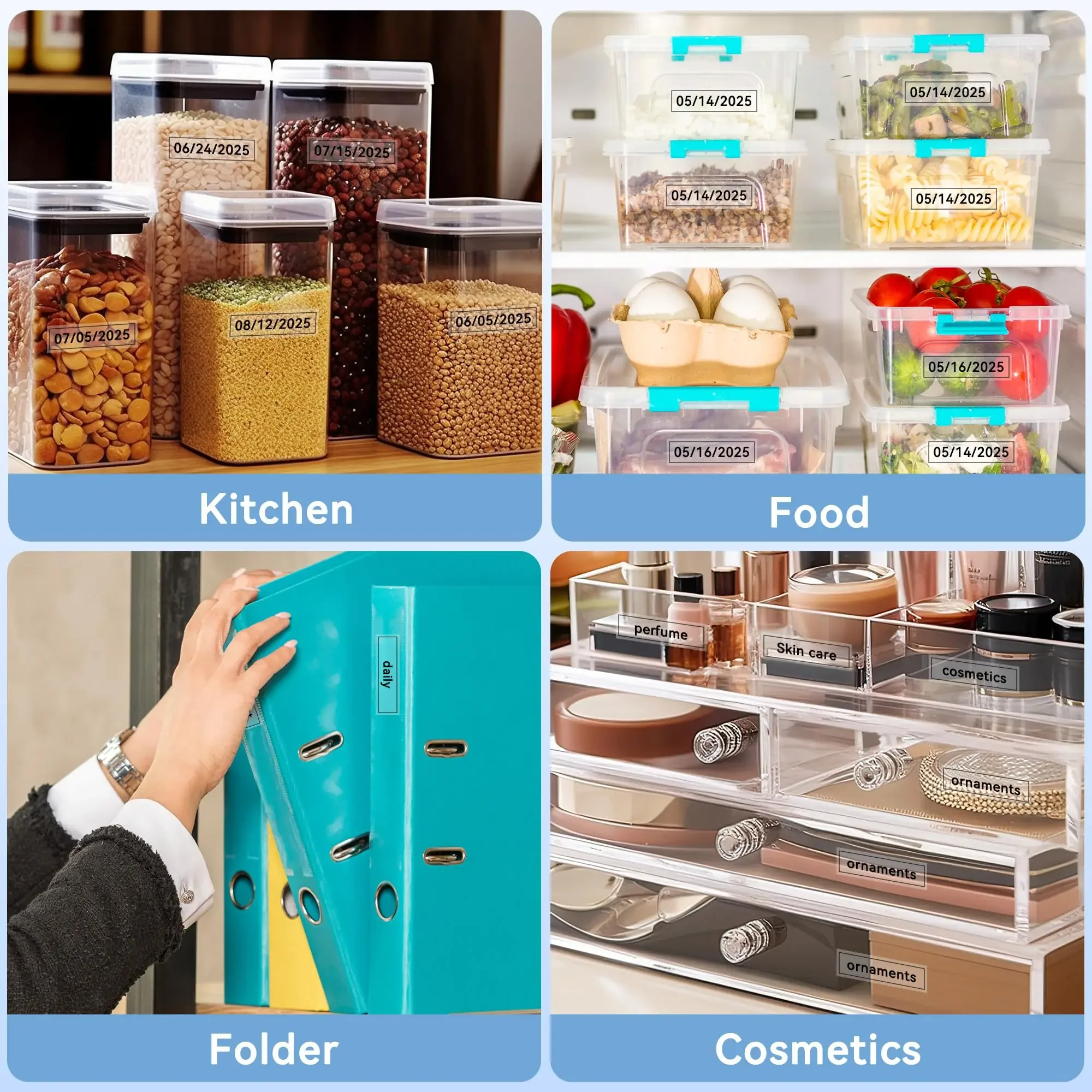 0.47" x 1.57" Transparent Labels Thermal Stickers High Quality 160PCS/Roll Compatible With D30 Label Makers For Office Supplies