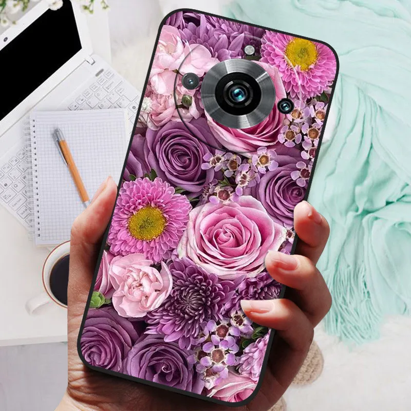 Black Silicone Bumper Case with Wolf and Lion Design - Soft TPU Covers