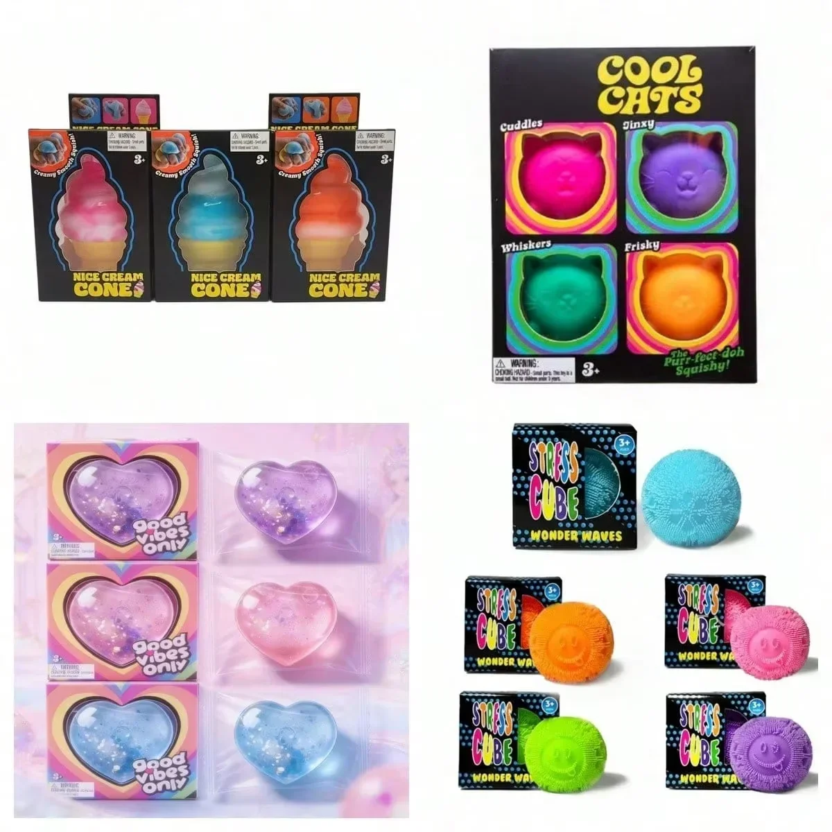 Stress Relief Needoh Squishy Surprise Blind Box Assorted Soft Fidget Squeeze Toy Sensory Play Toy Party Supplies
