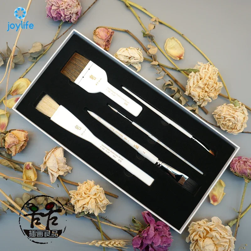 1PCS  RuHong Watercolor Brush  Collection by Teacher Lin GunGun Premium Gift Box for Watercolor Gouache Floral Painting